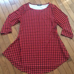 NWOT Black and Red Houndstooth Dress